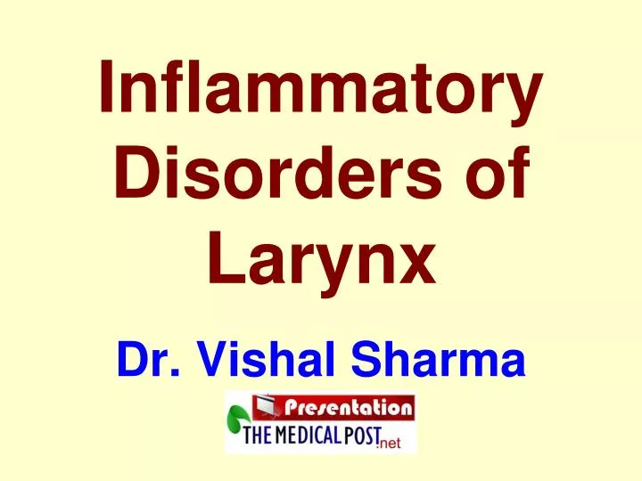 inflammatory disorders of larynx