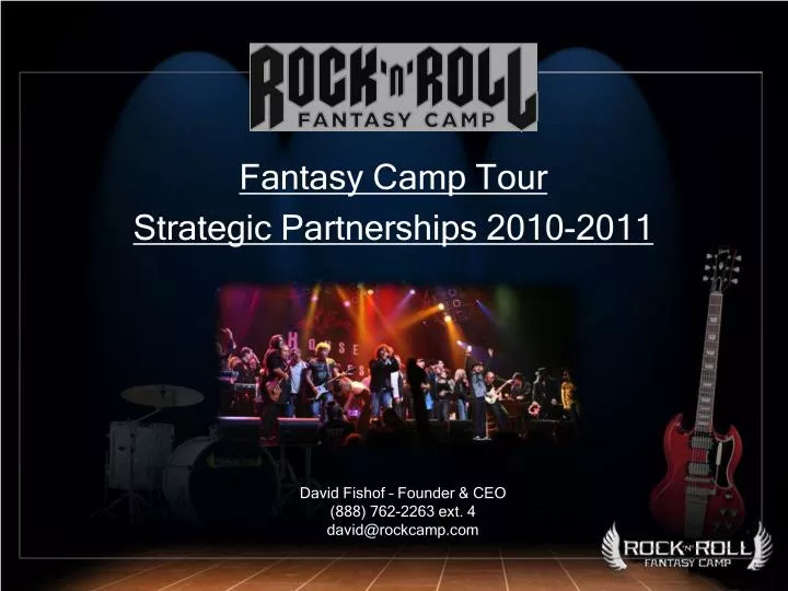 fantasy camp tour strategic partnerships 2010 2011