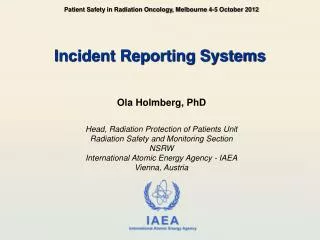 Incident Reporting Systems