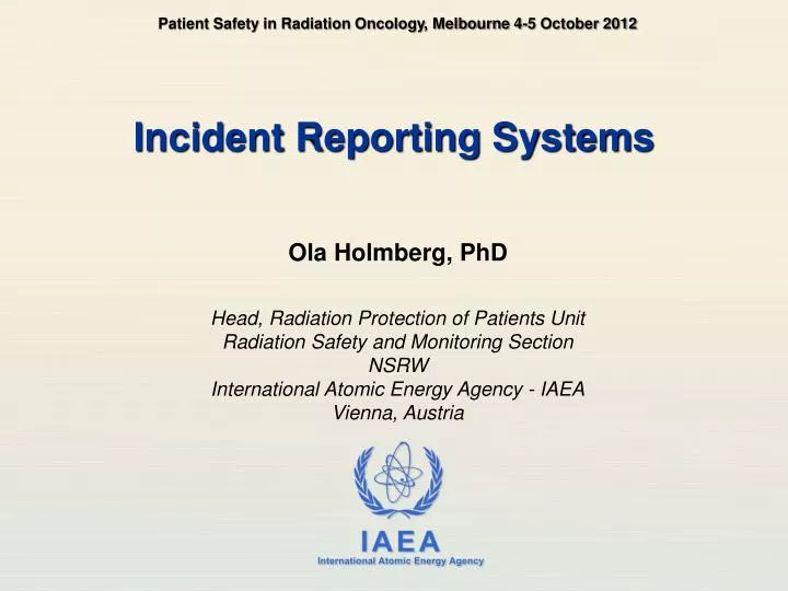 incident reporting systems