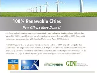 100% Renewable Cities How Others Have Done It