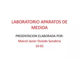 laboratorio aparatos de medida