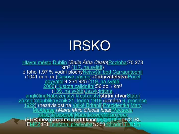 irsko