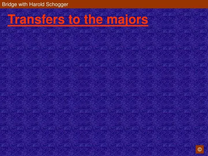 transfers to the majors