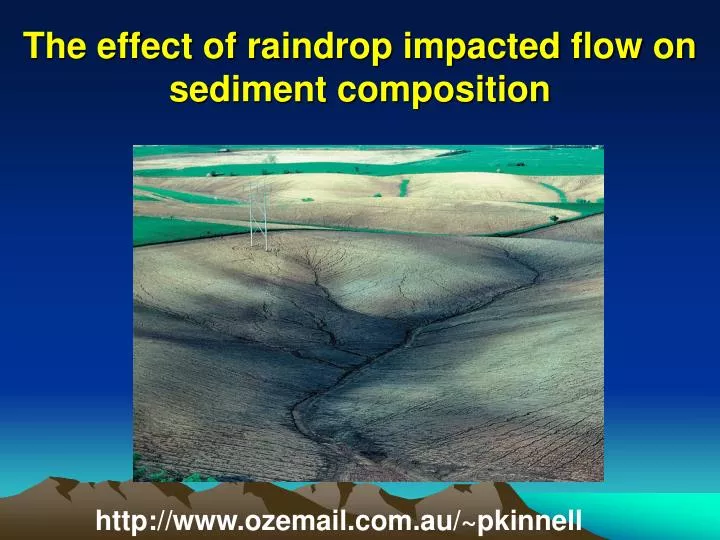 the effect of raindrop impacted flow on sediment composition