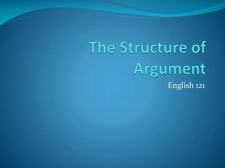 the structure of argument