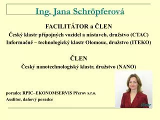 ing jana schr pferov