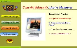 conceito b sico de ajustes monitores