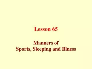 Lesson 65