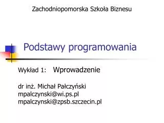 podstawy programowania