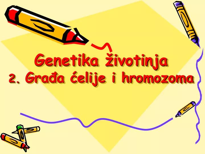 genetika ivotinja 2 gra a elije i hromozoma