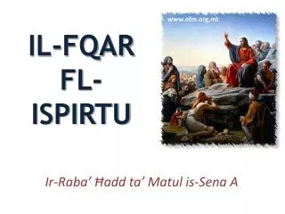 il fqar fl ispirtu