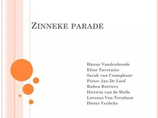 zinneke parade