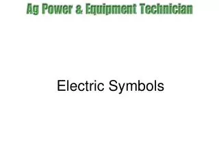 Electric Symbols