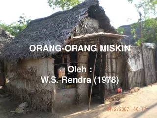 orang orang miskin oleh w s rendra 1978