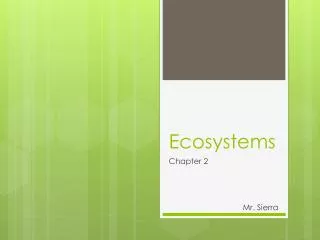 Ecosystems