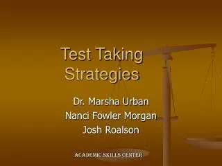 Test Taking Strategies