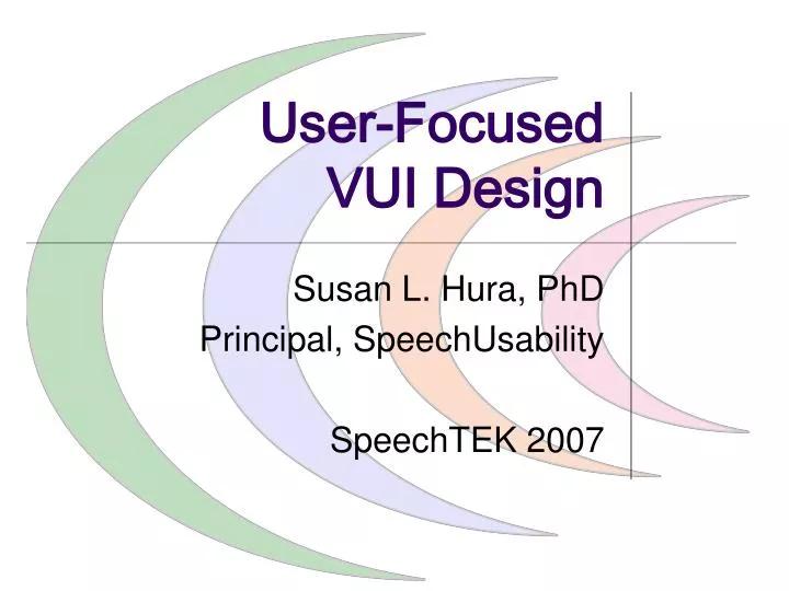 user focused vui design