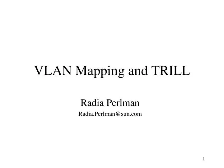 vlan mapping and trill