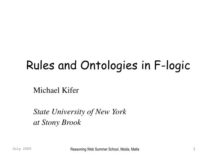 rules and ontologies in f logic