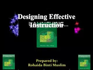 Prepared by: Rohaida Binti Muslim