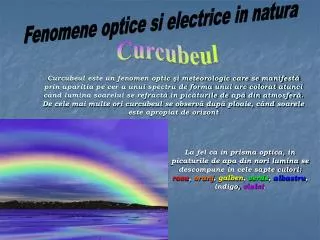 Fenomene optice si electrice in natura