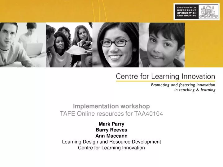 implementation workshop tafe online resources for taa40104