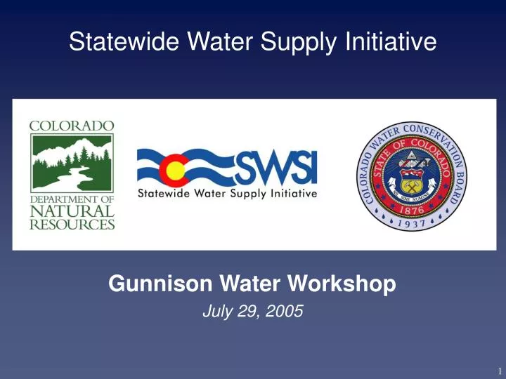 statewide water supply initiative