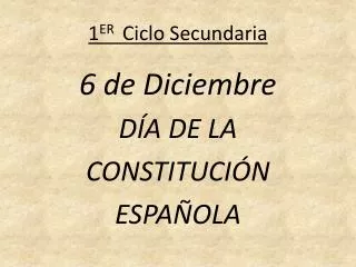 1 er ciclo secundaria