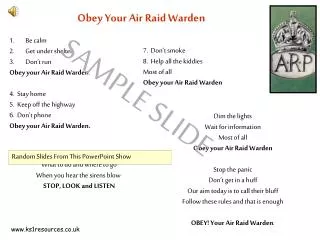 Obey Your Air Raid Warden