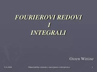 fourierovi red ovi i integrali