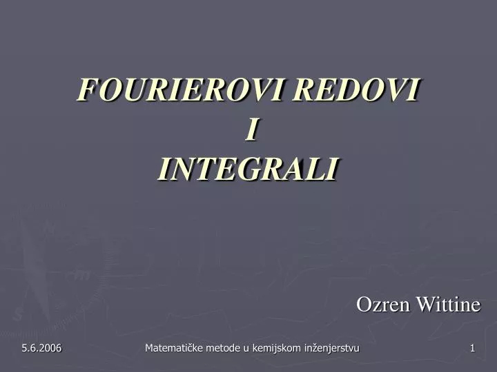 fourierovi red ovi i integrali