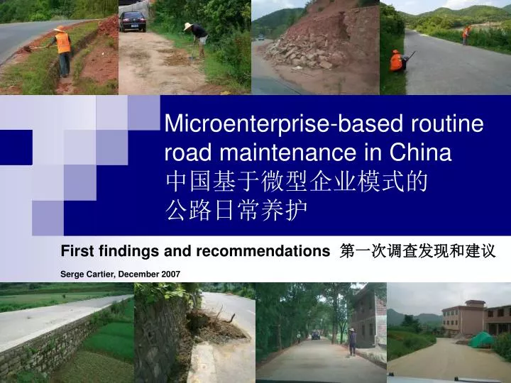 microenterprise based routine road maintenance in china