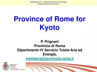 Province of Rome for Kyot o