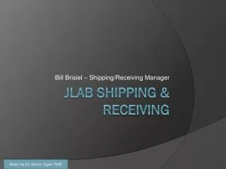 JLAB Shipping &amp; Receiving