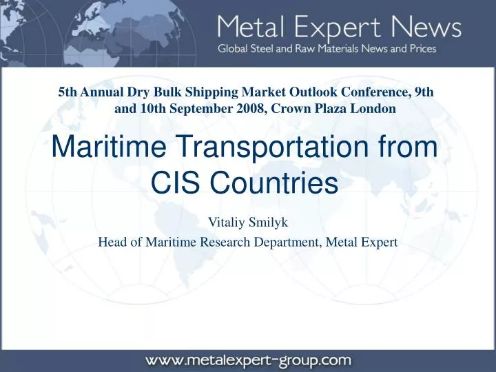 maritime transportation from cis countries