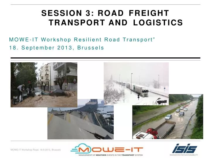 session 3 road freight transport and logistics