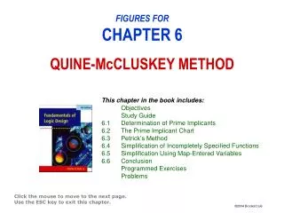 FIGURES FOR CHAPTER 6 QUINE-McCLUSKEY METHOD
