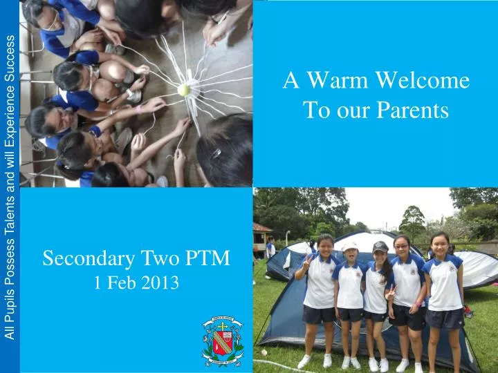 a warm welcome to our parents