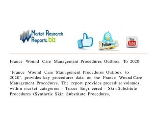 France Wound Care Management Procedures Outlook To 2020