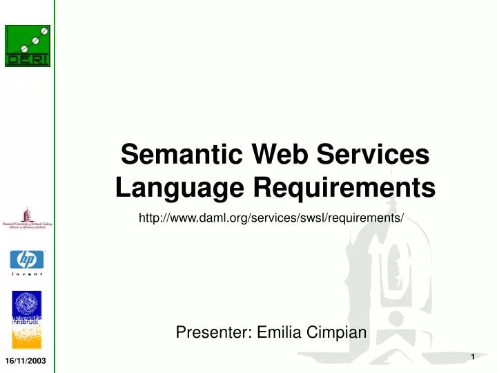 semantic web services language requirements