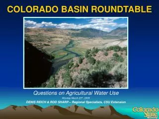 COLORADO BASIN ROUNDTABLE