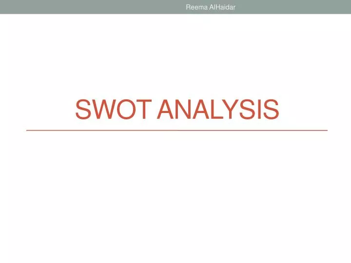 swot analysis