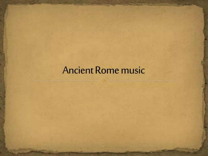 ancient rome music