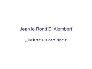 jean le rond d alembert
