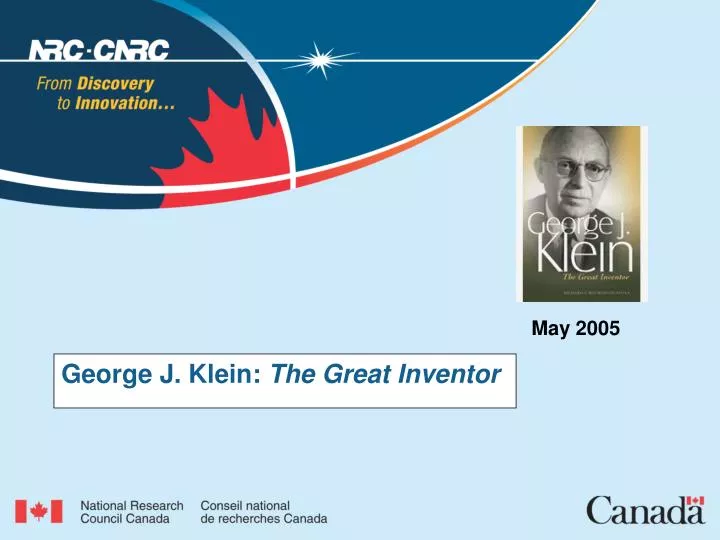 george j klein the great inventor