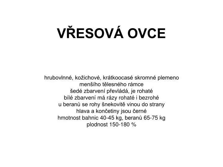 v esov ovce