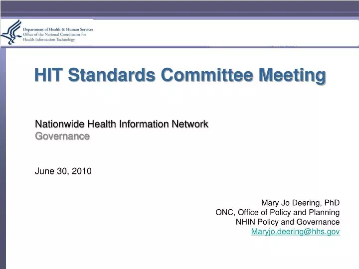 hit standards committee meeting