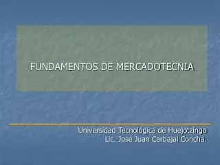 fundamentos de mercadotecnia