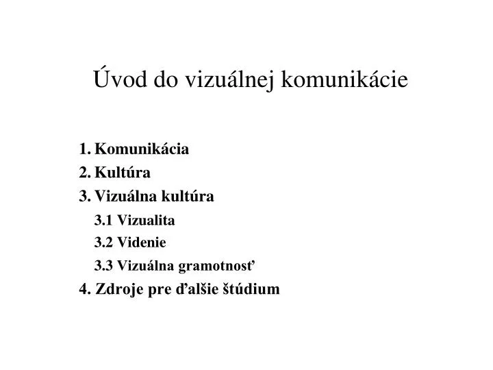 vod do vizu lnej komunik cie